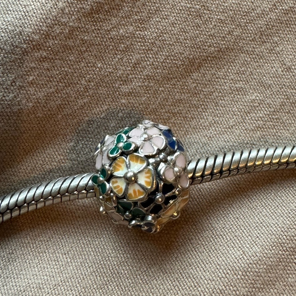 Pandora multicolor flower charm